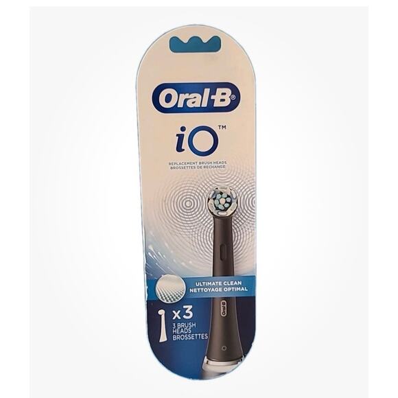 Oral-B iO Ultimate Clean Replacement Brush Head - Black (3 Pack) - Picture 1 of 10